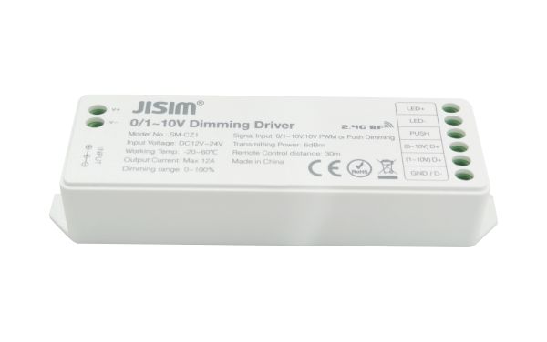 144-288W DC12-24V 12A 0-100% 0-10V&1-10V调光驱动2.4G无线控制器