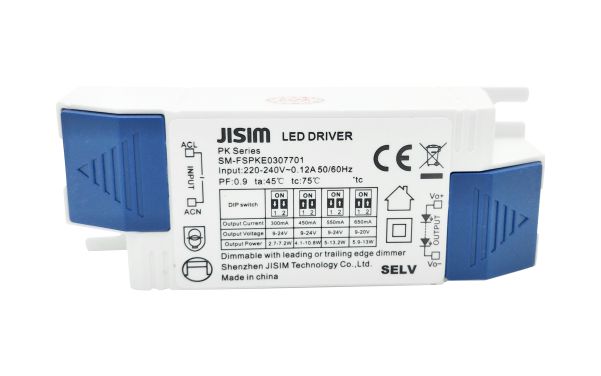 12W 350-650mA 9-24VDC 220-240V 无频闪TRIAC恒流可控硅无极调光电源 12W 350-650mA 9-24VDC 220-240V 无频闪TRIAC恒流可控硅无极调光电源