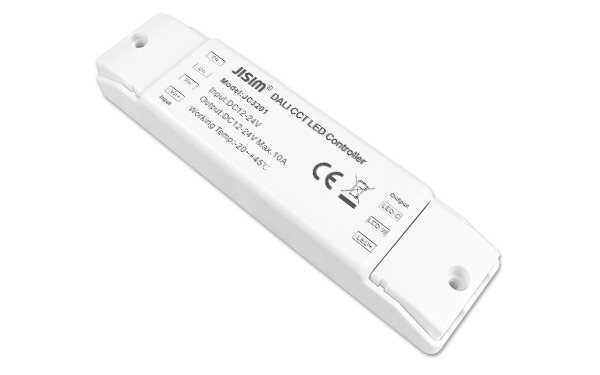 JC3201 12-24V 10A 120-240W DALI恒压灯带双色温控制器