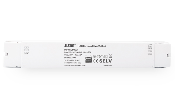 JD4208 220-240VDC 4.2A 100W 涂鸦Zigbee恒压 无频闪 调光调色电源 JD4208 220-240VDC 4.2A 100W 涂鸦Zigbee恒压 无频闪 调光调色电源